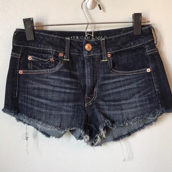 American Eagle Outfitters Pants - AE Stretch Darkwash Cutoff Jean Shorts